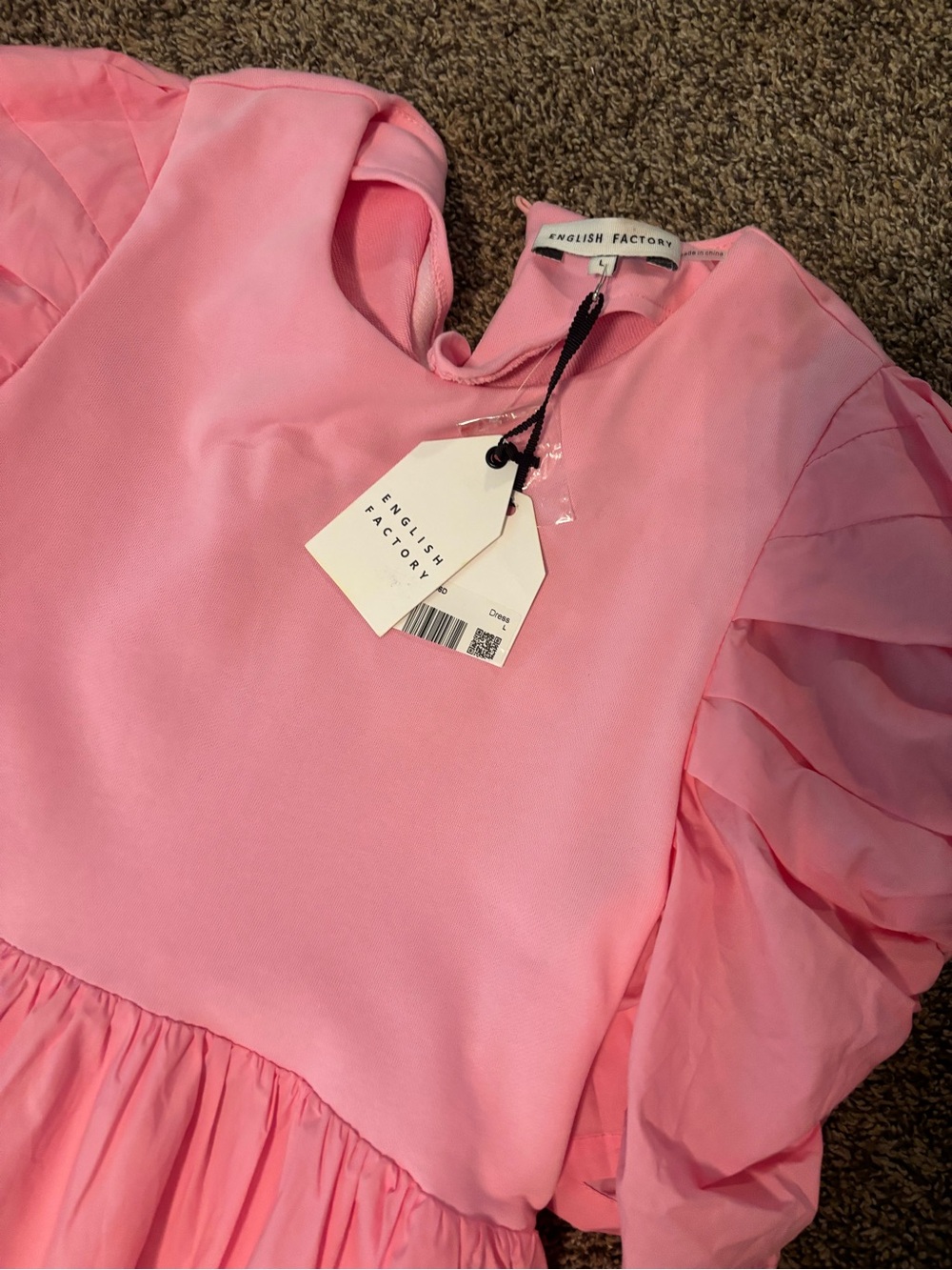 English Factory NWT Pink Puff Sleeve Dress - Picture 4 of 9